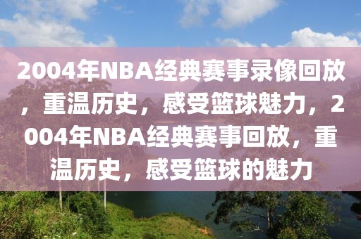 2004年NBA经典赛事录像回放，重温历史，感受篮球魅力，2004年NBA经典赛事回放，重温历史，感受篮球的魅力