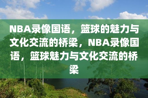 NBA录像国语，篮球的魅力与文化交流的桥梁，NBA录像国语，篮球魅力与文化交流的桥梁