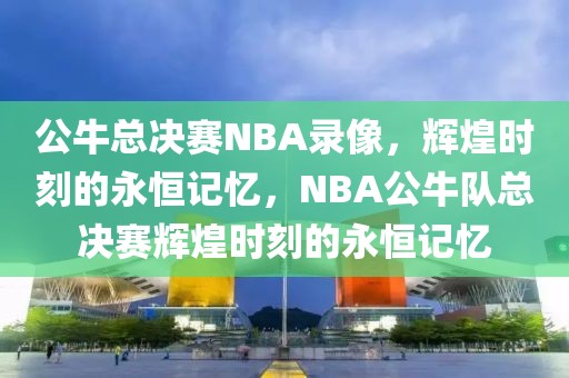 公牛总决赛NBA录像，辉煌时刻的永恒记忆，NBA公牛队总决赛辉煌时刻的永恒记忆