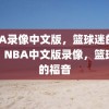 NBA录像中文版，篮球迷的福音，NBA中文版录像，篮球迷的福音